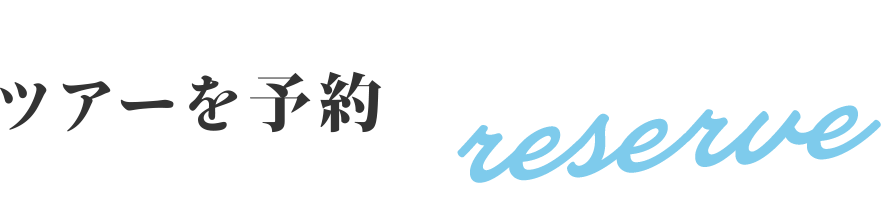 ツアーを予約 reserve