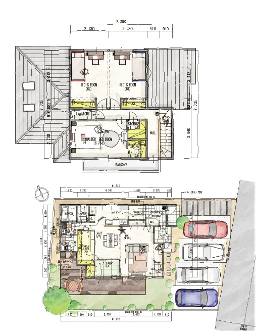 Plan.2 玄関からすぐパントリー！