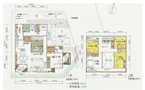 介護を想定した2世帯間取り