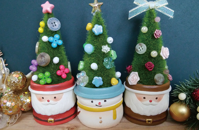冬のかわいいアイテムをつくろう!クリスマスポットづくり