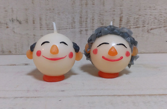似顔絵キャンドル