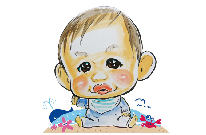 もちろん赤ちゃんも描いてもらえます!