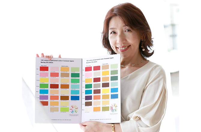 夫婦でパーソナルカラー診断講座&ストールプレゼント