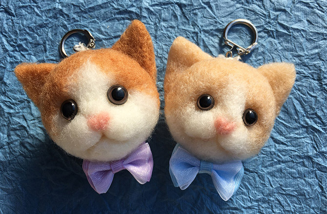 もふもふキャットのキーホルダーづくり
