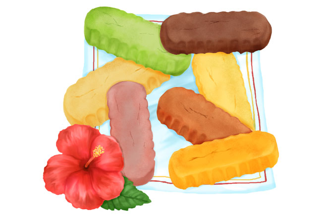 イラスト:ちんすこうとハイビスカス
