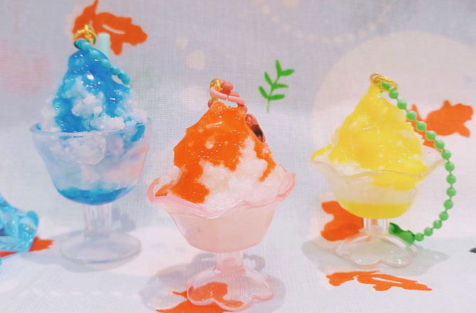 写真:ミニかき氷のキーチェーン
