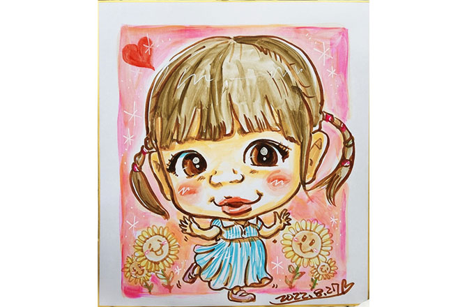 イラスト:女の子の似顔絵