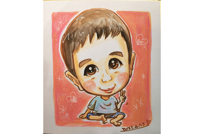 イラスト:男の似顔絵