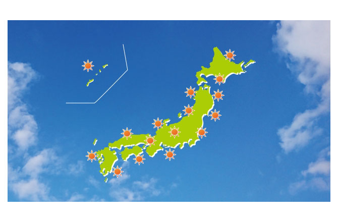 写真：日本列島の天気図