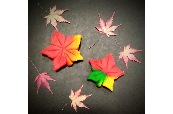 写真:紅葉の練り切り
