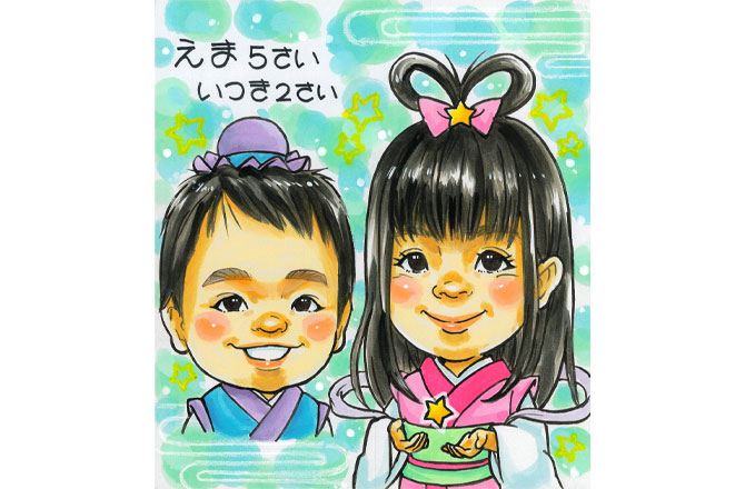七夕の似顔絵