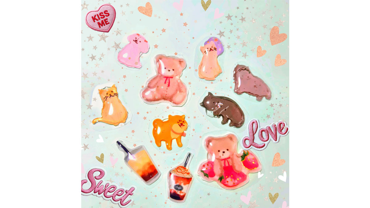 大人気！ぷっくりシールづくり