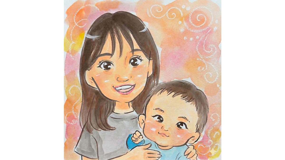 親子で一緒に似顔絵を描いてもらおう！【親子限定！】