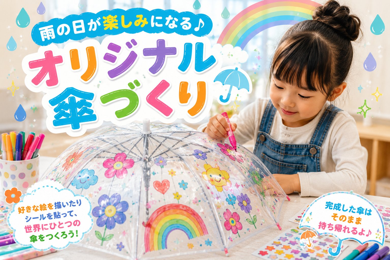 雨の日が楽しみになる♪オリジナル傘づくり_モラージュ菖蒲ハウジングステージ