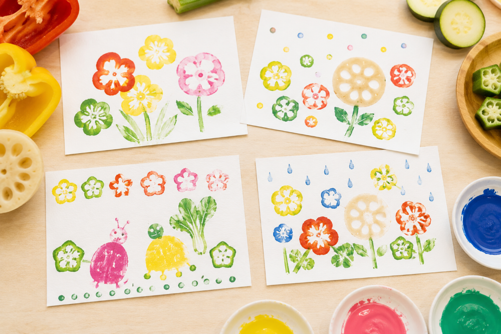＼親子でぺたぺた♪／ お野菜スタンプでポストカードを作ろう！_三郷ハウジングステージ