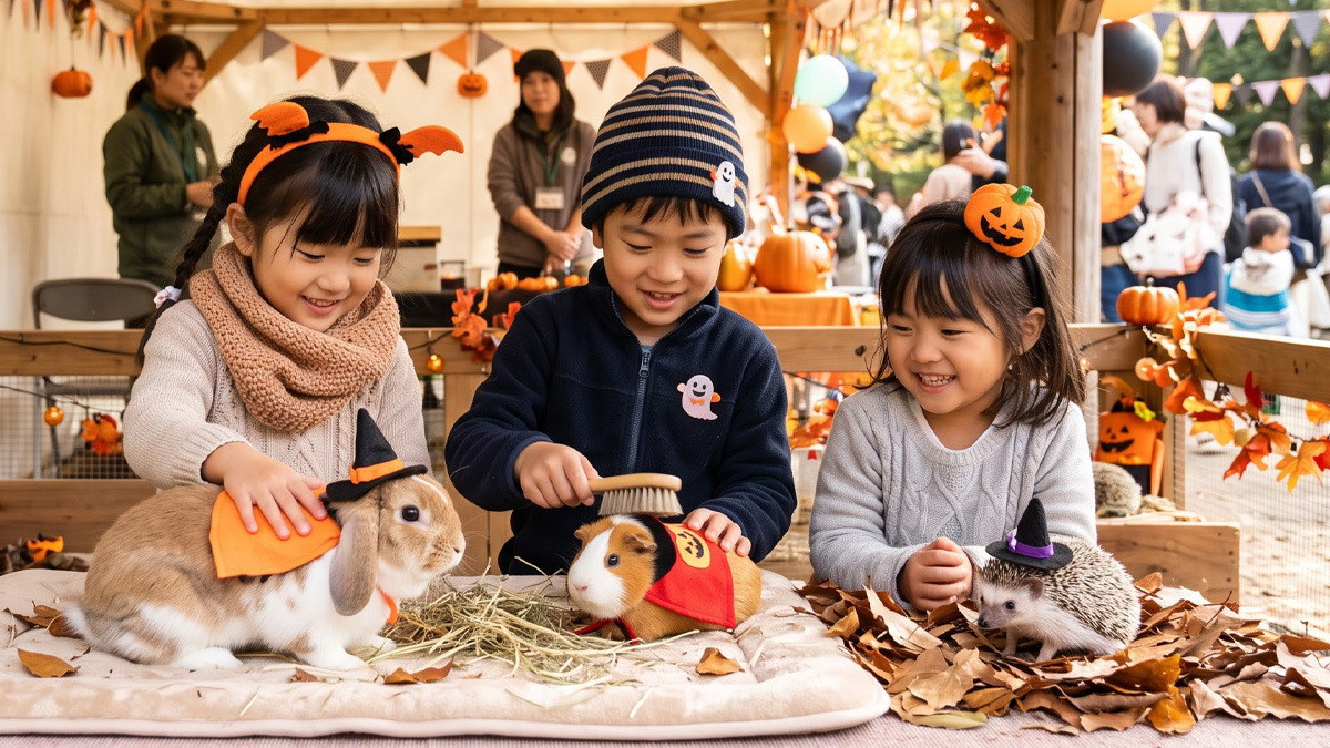 ハロウィン動物ふれあい＆撮影コーナー